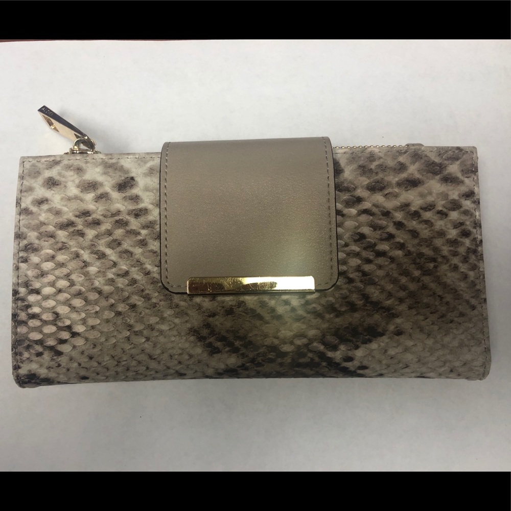 Aldo tan snake skin wallet